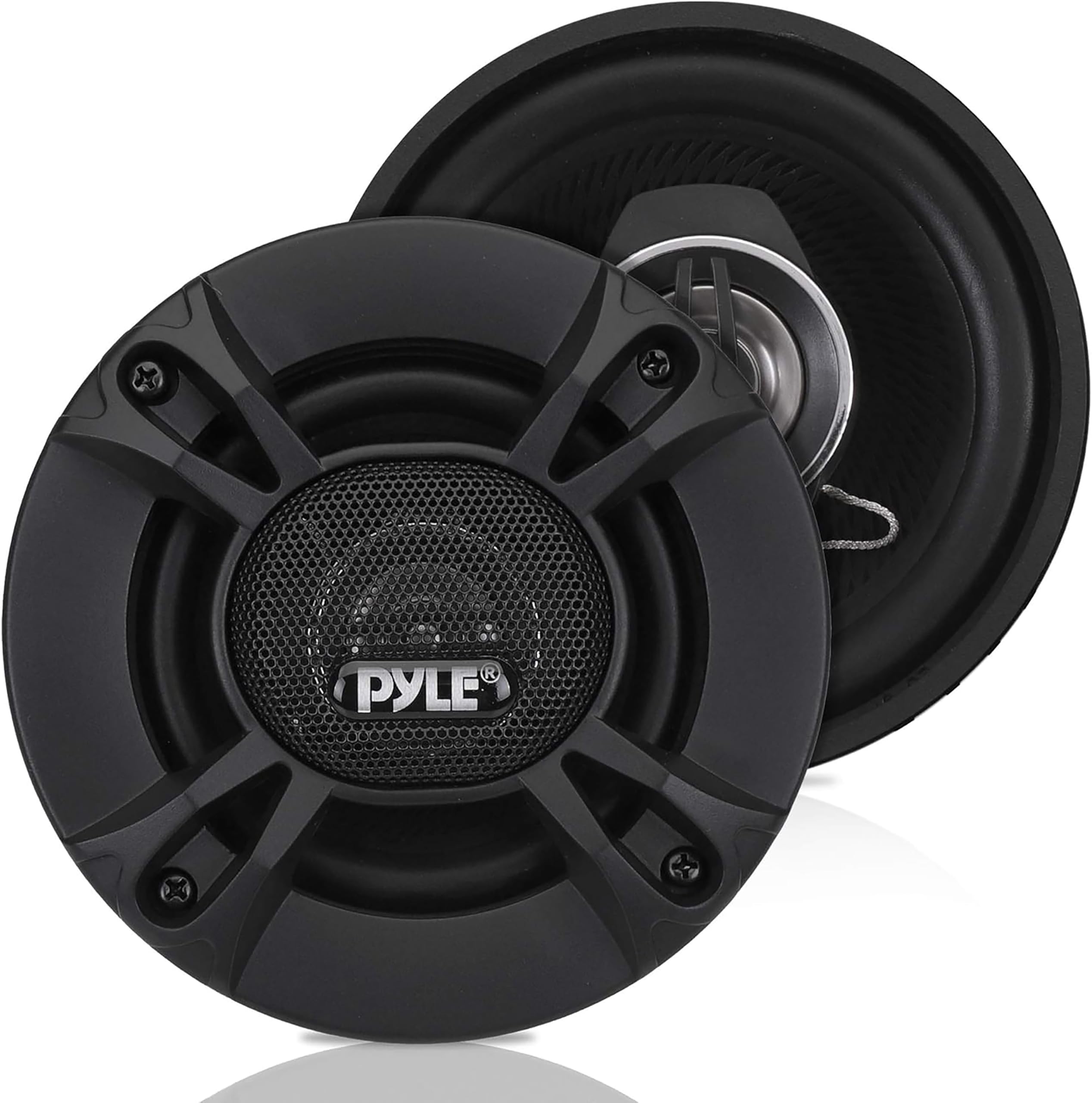 Pyle Car Stereo Speakers 10.16cm, 2-Way 240W Coaxial Loudspeakers, Universal OEM Replacement for Vehicle Door/Side Panel, Pro Audio Sound, Black (Pair)