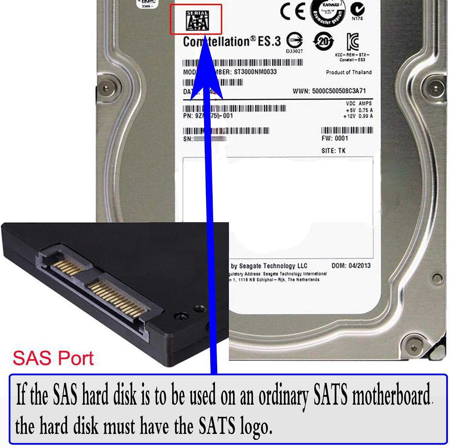 zdyCGTime SAS 22 Pin to 7 Pin + 15 Pin SATA Hard Disk Drive Raid Adapter with 15 Pin Power Port.(1 Pack), black - Image 5