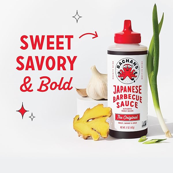 BACHAN’S THE ORIGINAL JAPANESE BARBECUE SAUCE, SMALL BATCH, NON GMO, NO PRESERVATIVES, VEGAN AND BPA FREE, 17 OZ