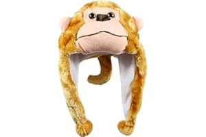 Bioterti Plush Fun Animal Hats One Size Cap Polyester With Fleece Lining