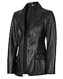 Blingsoul Lambskin Leather Blazer Jacket Women