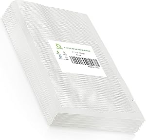 CANLENPK 8x12 inch Vacuum Sealer Bags food Storage,Keep Fresh Lock Nutrition,Sous Vide Bags Freezeable and Boilable Microwaveable(50 Bags)