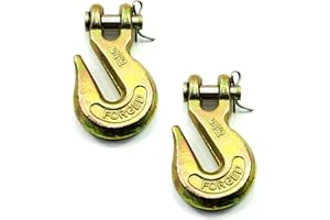 WorldPac (Pack of 2) 5/16-inch, Grade 70 Clevis Grab Hook, Yellow Chromate Finish
