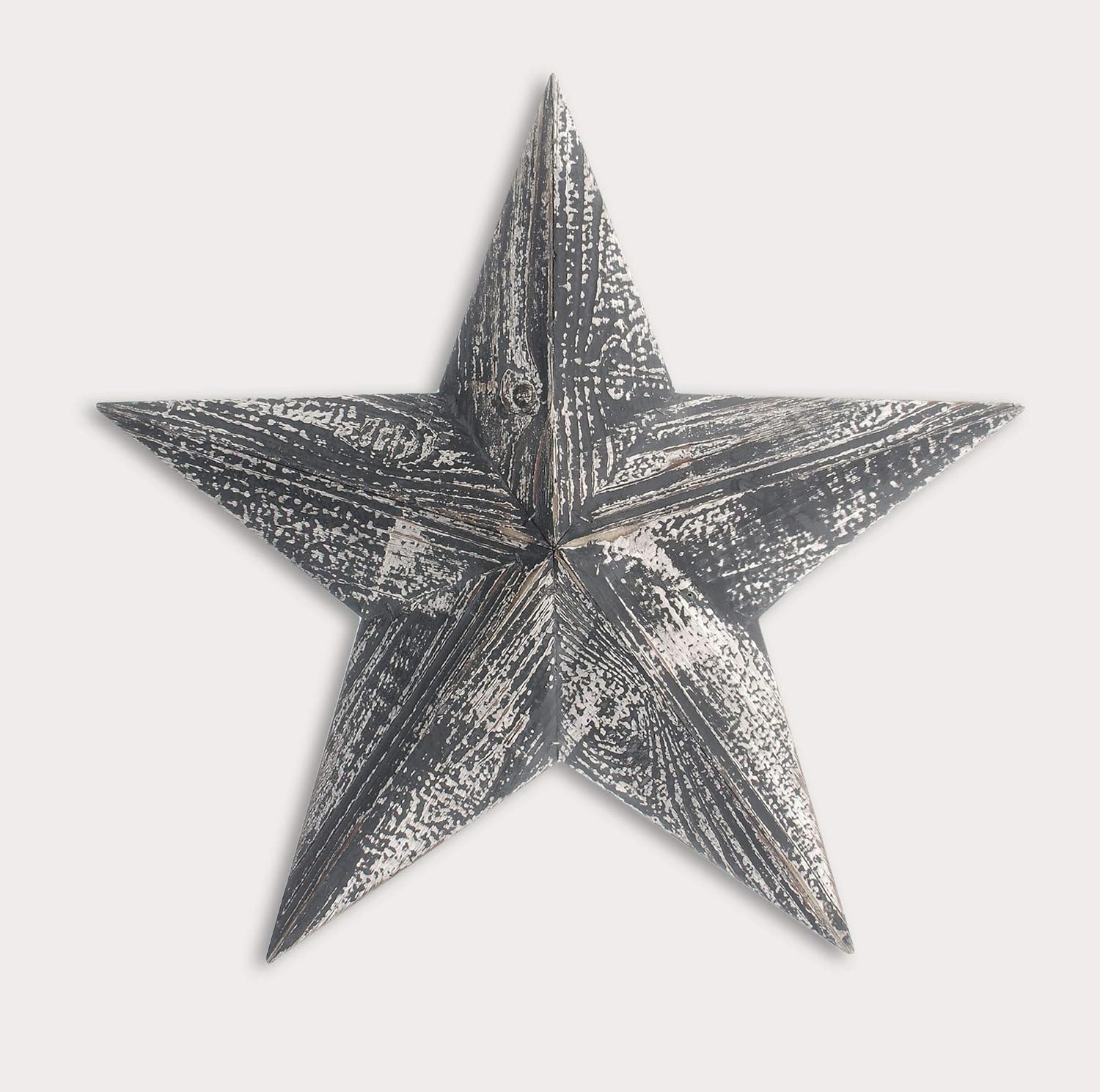 Heaven Sends Dark Grey Rustic Wooden 3d Amish Barn Star Wall