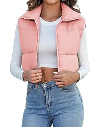 Kissonic Women's Padded Down Vest Puffer Stand