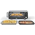 Ninja SP201 Digital Air Fry Pro Countertop 8-in-1 Oven with Extended Height, XL Capacity, Flip Up & Away Capability for Storage Space, Basket, Wire Rack Crumb Tray, Silver (Renewed), Black