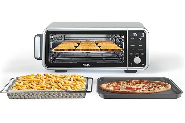 Ninja SP201 Digital Air Fry Pro Countertop 8-in-1 Oven with Extended Height, XL Capacity, Flip Up & Away Capability for Stora