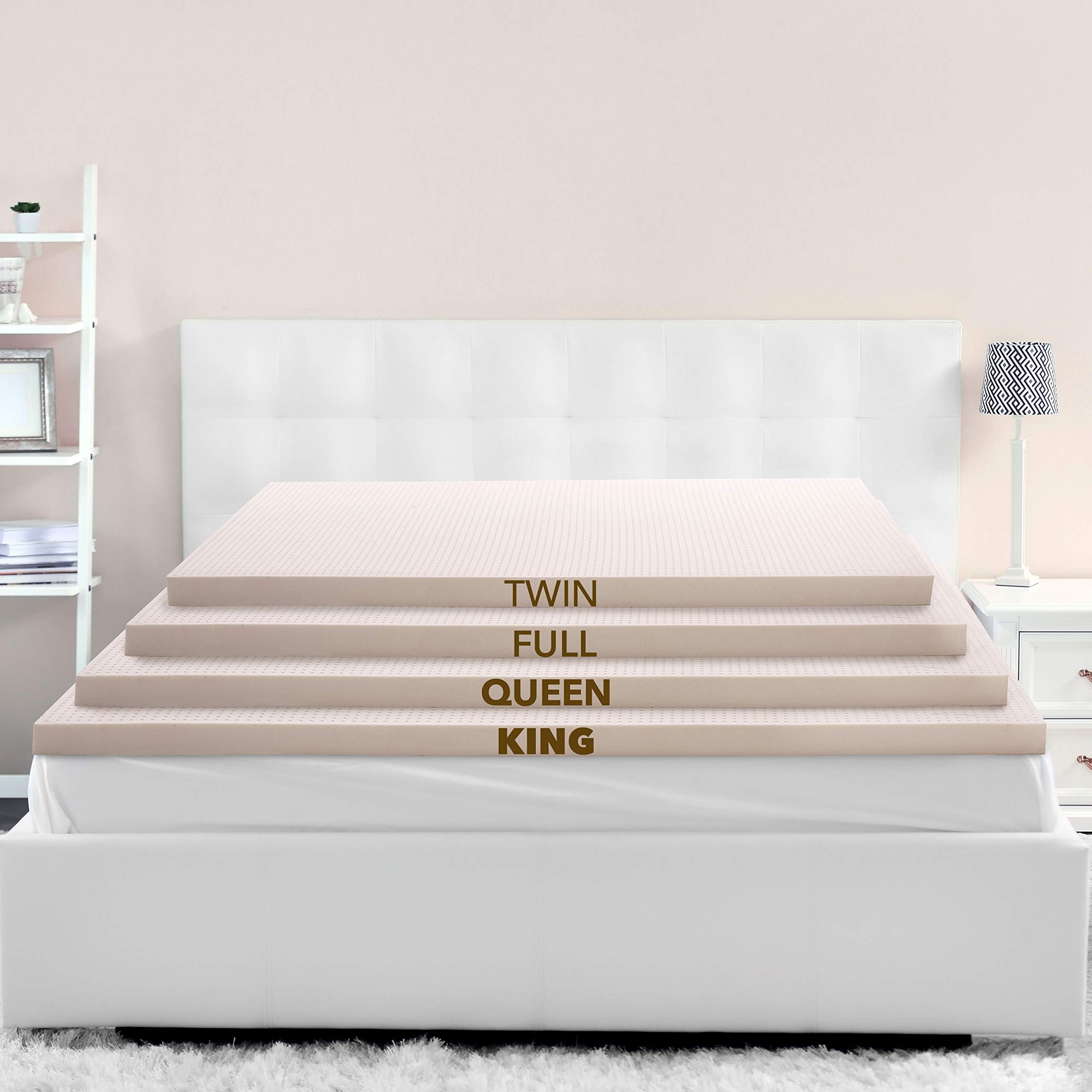 FoamSpot 100% Natural & Organic Dunlop Latex Foam Mattress Topper - 2 Inch (Queen - 80" x 60")