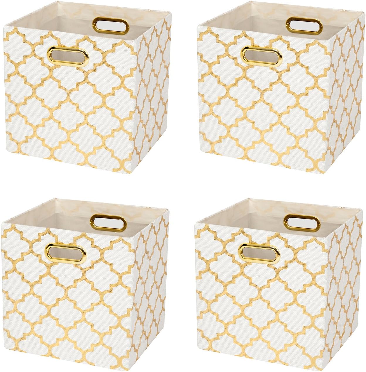 Posprica Storage Boxes, Foldable Storage Cube Basket Bins,28×28×28cm