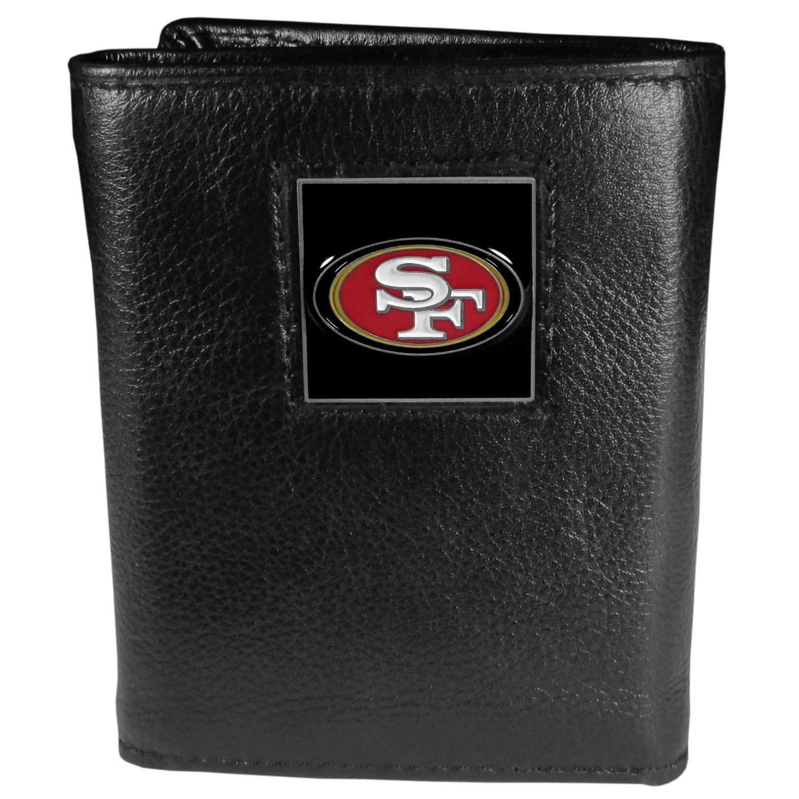 Siskiyou Sports NFL Mens San Francisco 49ers Deluxe Leather Tri-fold Wallet One Size Black