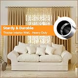 INFLATION Curtain Poles 76-157 cm Silver Finials 2 Pack Adjustable Rods view 4