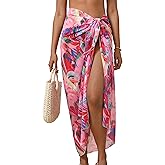 Eicolorte Womens Beach Cover Up Chiffon Sheer Bikini Beach Swimsuit Coverup Sarong Pareo Wraps for Women