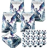 24 Pcs Dragon Goodie Bags with Stickers - Dragon Themed Birthday Party Favor Bags, Perfect for Kids' Dragon Party Supplies and Treat Bags