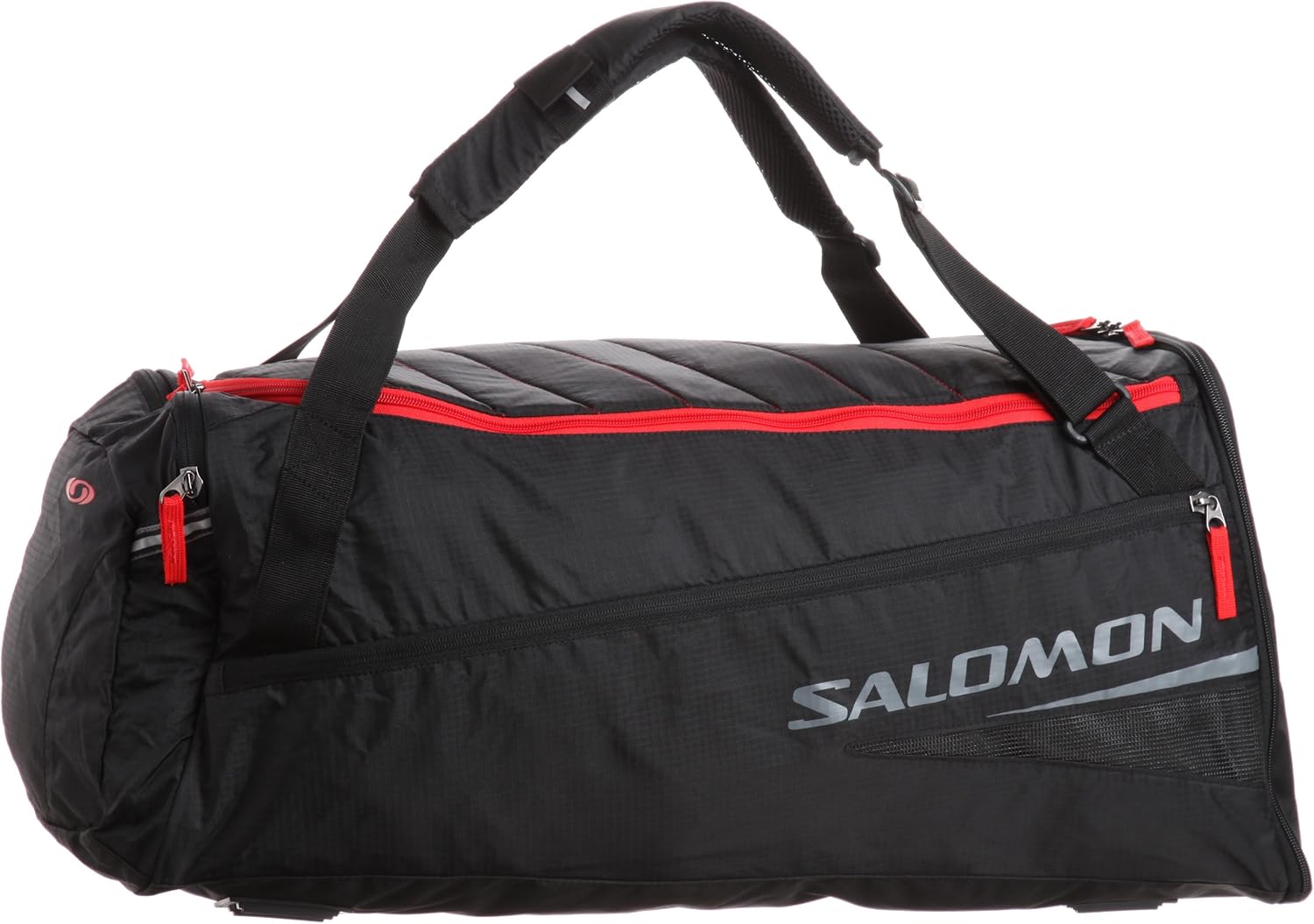 Amazon [サロモン] SALOMON SPORTS BAG L12859500 ブラック×ブライトレッド (ブラック×ブライトレッド
