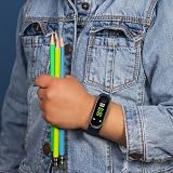 Tikkers Series 1 Activity Tracker Blue Canvas Rip Strap Colour Touch Screen view 2
