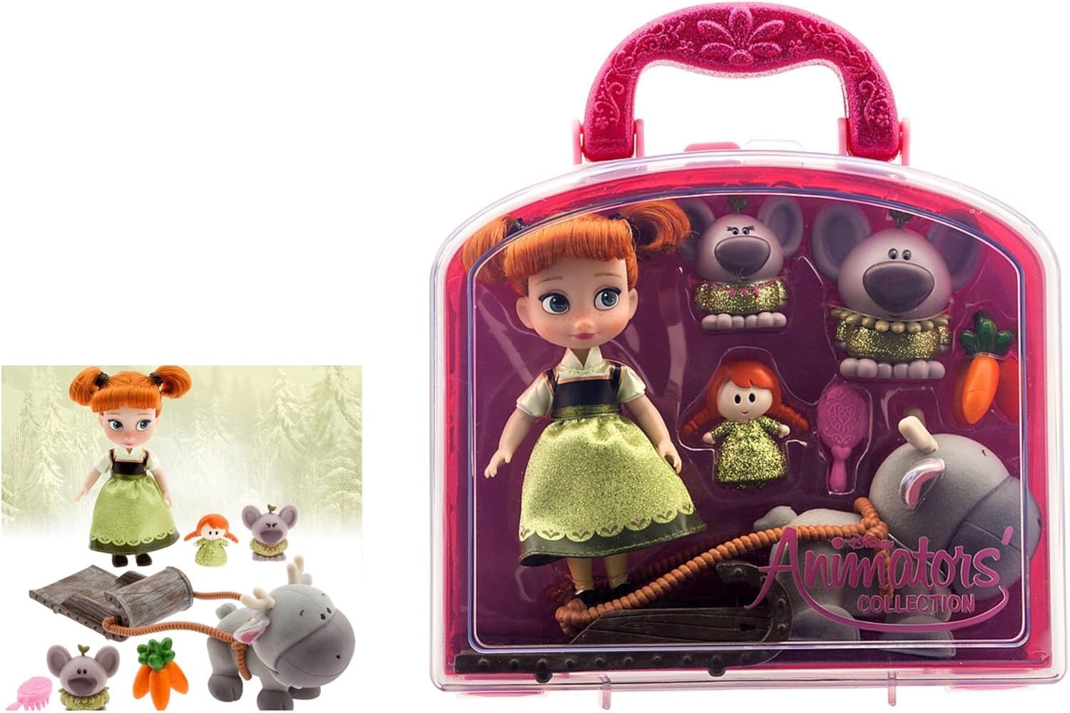 Disney Animators' Collection Elsa From Frozen Mini doll Playset In