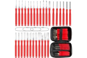30 Pcs Terminal Removal Tool Kit, Depinning Tool Automotive Electrical Connector Pin Extractor Tool Kit