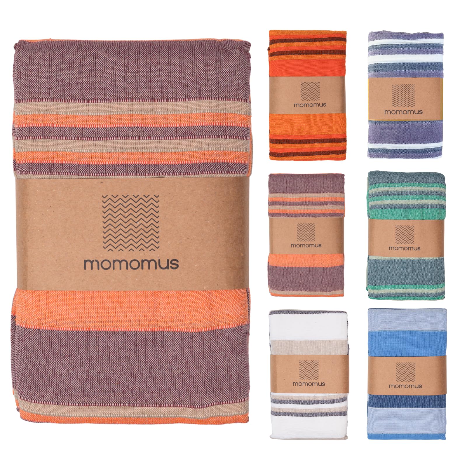 MOMOMUS Lightweight Extra Large Picnic Blanket for the Beach - XXL, with Fringes, Compact - Sandless Beach Mat, Sandproof Beach Blanket - Salmon, 210x240 cm