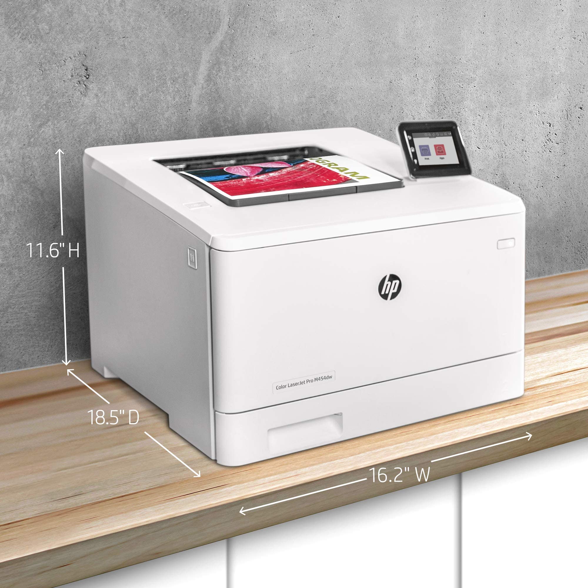 HP Color Laserjet Pro M454dw Single-Function Wireless Laser Printer - Print only - 2.7