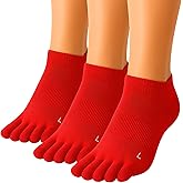 ss soxsense Cushion Running Toe Socks Athletic Five Finger Socks Ankle Toe Socks for Men and Women No Blister