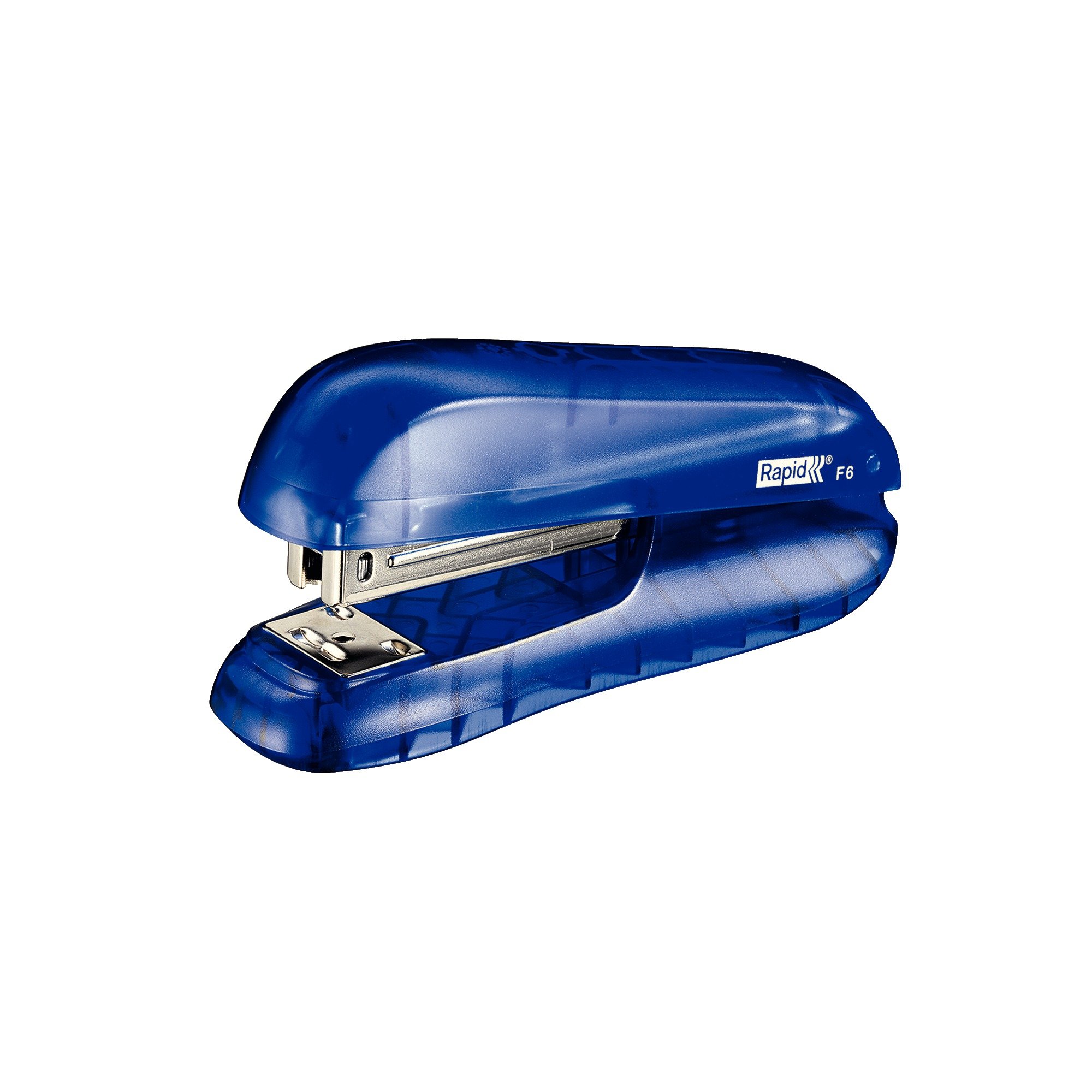 Rapid F6 Small Half Strip Stapler, 20 Sheet Capacity, Stapling, Tacking and Pinning, Compact Design, Transparent Blue, 5000271