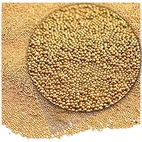 The Crafts Outlet 1-oz Glass Microbeads 0.6mm - Metallic Champagne Yellow For Caviar Nails & Crafts