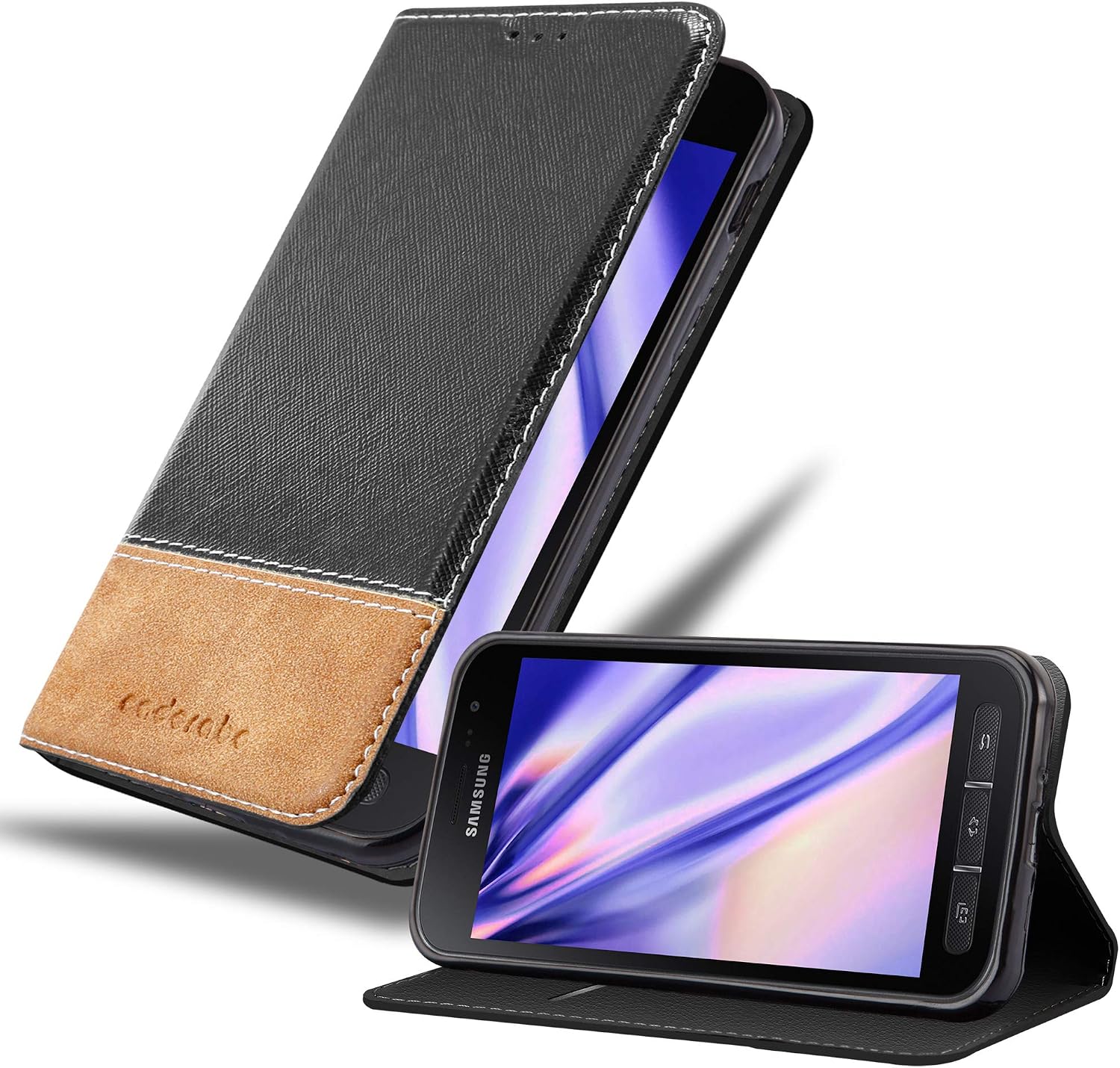 Étui Wiko View 2 En Cuir PU Effet Daim - Portefeuille Magnétique Avec Poches Cartes - 4
