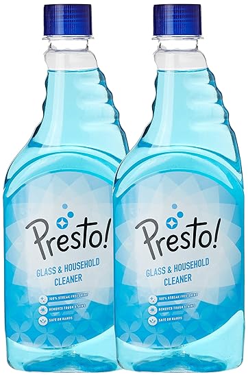 Amazon Brand-Presto! Glass and Household Cleaner Refill-500 ml (Pack of 2)