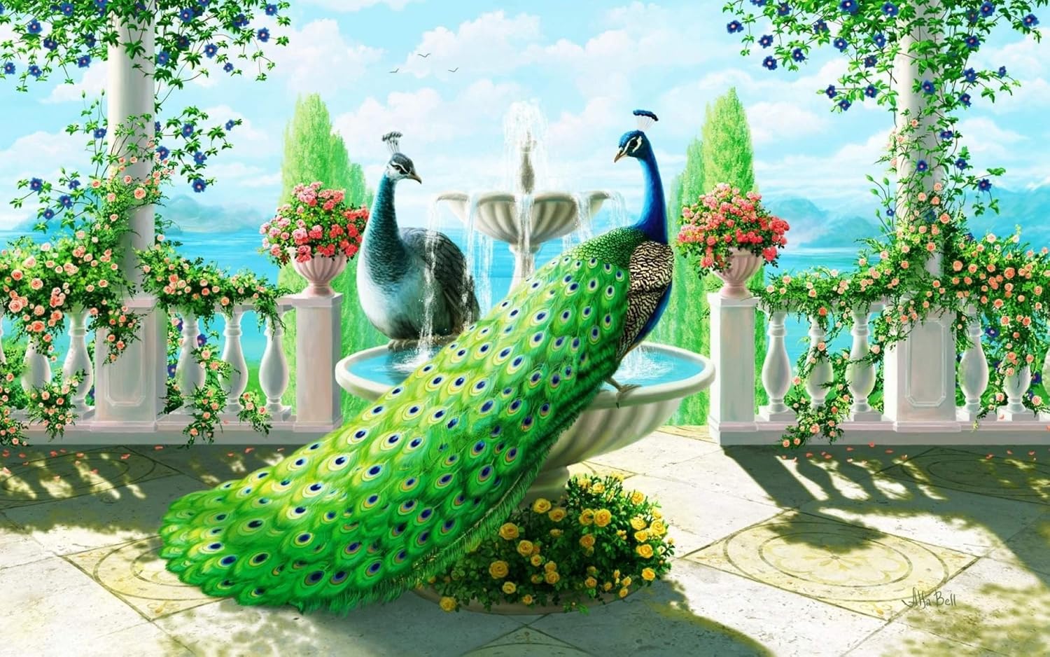 Image result for PEACOCK hd PAINTINGS