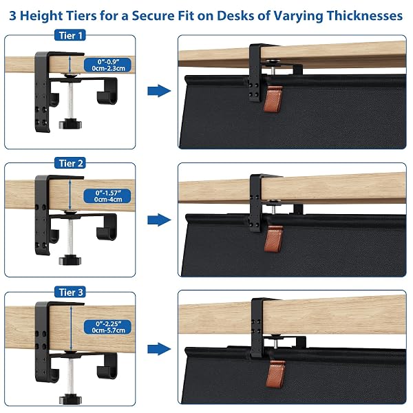 ZILINK NO DRILL UNDER DESK CABLE MANAGEMENT TRAY 30″ CORD ORGANIZER FOR TABLE CLAMP/SCREW MOUNT DESK CABLE MANAGEMENT STURDY WATERPROOF FABRIC CORD HIDERS FOR OFFICE, HOME