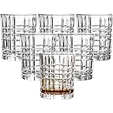 binsakao Whiskey Glasses Set of 6 - Old Fashioned Rock Glasses 10 OZ- Old Fashioned Cocktail Glasses - Bar Rum Glasses for Scotch Vodka Bourbon Liquor
