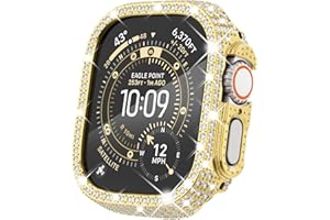 XINGYAS Bling Case Compatible with Apple Watch Ultra 3/2/1 49mm, 400 Crystal Diamonds Rhinestone Bumper Protective Cover for 