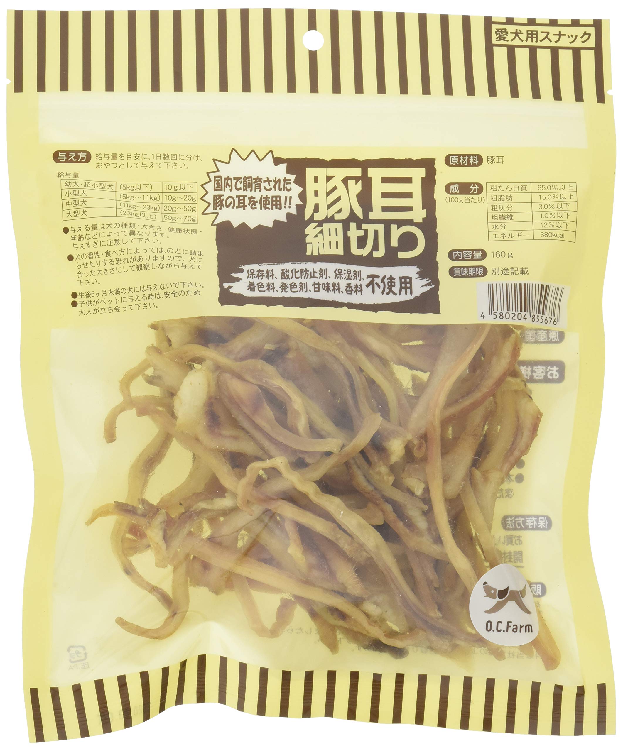 無添加シリーズ 犬用おやつ 豚耳細切り 160グラム (x 1)商品画像