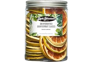 DRINK BOTANICALS IRELAND Dehydrated Dried Grapefruit Slices Wheels | 50+Slices Approx | 100% Natural | 4.93 oz | Dried Grapefruit Wheels For Cocktails, Cake Decoration, Baking, Fruit, Tea, Wreaths | Gluten Free | 140 Grams