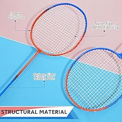Chitidr 12 Pack Badminton Rackets Set Including