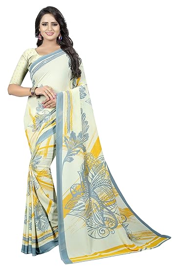 Georgette with Blouse Piece Saree (SDPL-Kimaya 22_Multicoloured_Free Size)