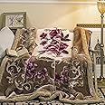 LGYKUMEG 9lb Heavy Korean Faux Mink Fleece Blanket 79"x91",Plush Velvet Korean Style Blankets,Silky Soft and Thick,2 Ply Reversible Plush Printed Raschel Warm Blanket(200x230cm4kg)