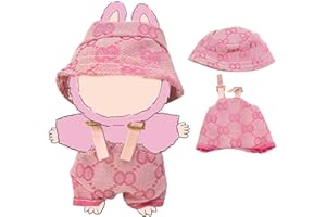 WEIRAN 17cm Doll Clothes, Outfits Set for Dolls , Exquisite Accessories for Doll, Cute Clothes for Dolls Dress up Unique Style (pink-2pc)