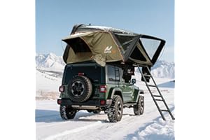 Bayati Naturnest Sirius 1 Hardshell Rooftop Tent, Clamshell Pop Up Car Roof Tent for 2-3 Person Camping, Waterproof UV-Resistant 4 Season Overland Tent for SUV, Truck, Jeep, Van, Trailer