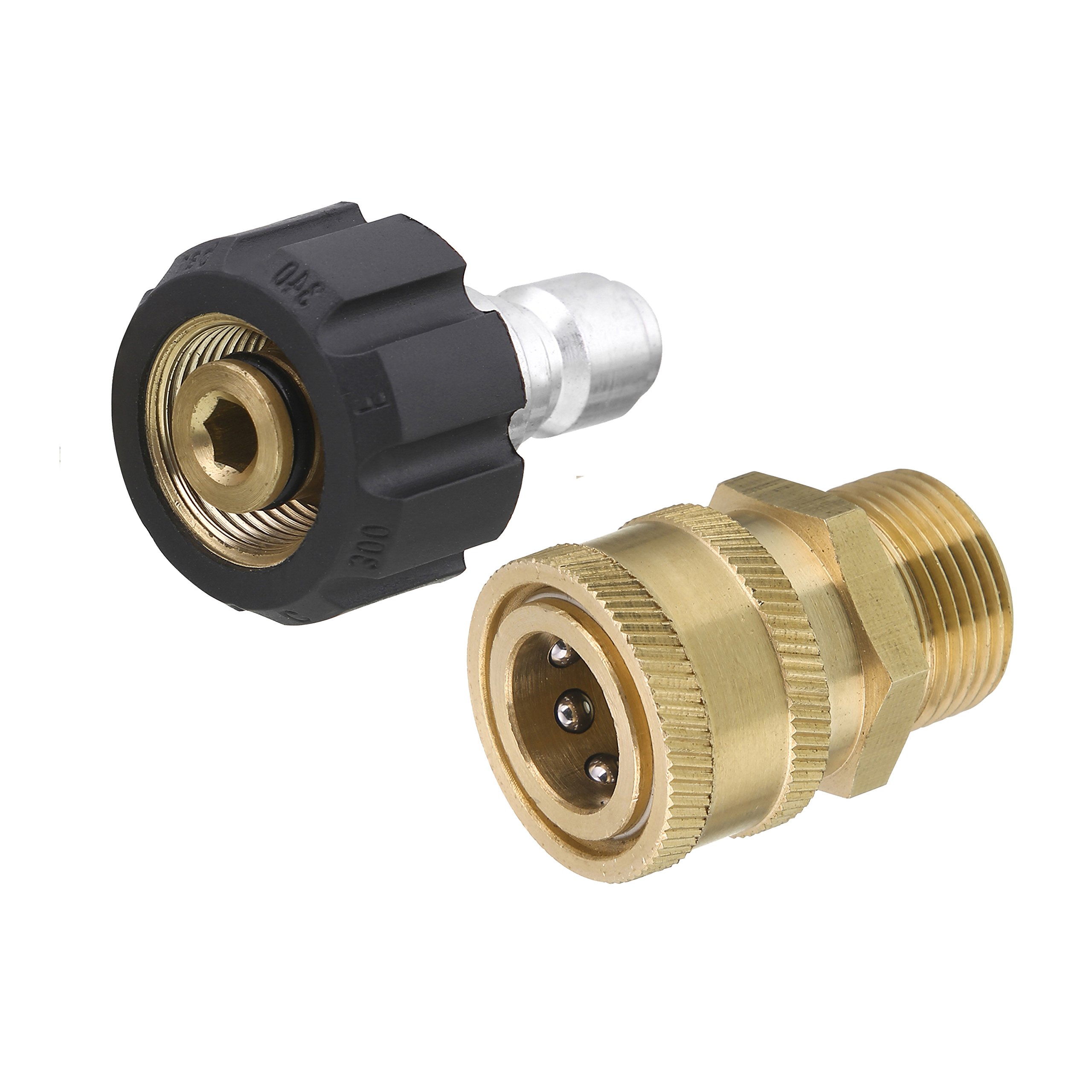 Photo 1 of Tool Daily Pressure Washer Adapter Set, Quick Connect Kit, M22 14mm Swivel to M22 Metric Fitting, 5000 PSI
