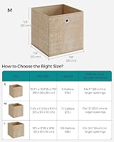 SONGMICS Storage Boxes Set of 6 30x30x30 cm Fabric Boxes with Handles view 6