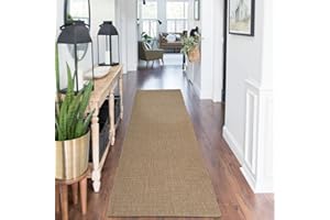 KOZYFLY Boho Runners for Hallways 2x8 ft Washable Hall Carpet Runner Non Slip Kitchen Rug Jute Natural Cotton Entryway Runner Rugs Throw Bedside Rugs for Indoor Hallway Bedroom Kitchen