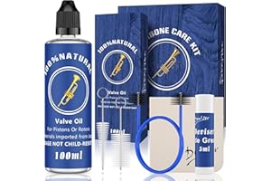 DEVISEV Trombone Cleaning kit Deviser All in One Trombone Care kit:Valve Oil 100ml,Cork Grease,Cleaning Swab,Mouthpiece,Bore Brushes