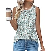 Kistore Womens Summer Tank Tops Sleeveless Crew Neck Pleated Blouse Shirts Fashion Clothes 2025