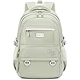 CAMTOP Laptop Backpack 15.6 Inch College Middle School Teen Girls BookBag Travel Backpacks Casual Daypacks (17 Inch, Sage Green)