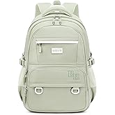 CAMTOP Laptop Backpack 15.6 Inch College Middle School Teen Girls BookBag Travel Backpacks Casual Daypacks (17 Inch, Sage Green)