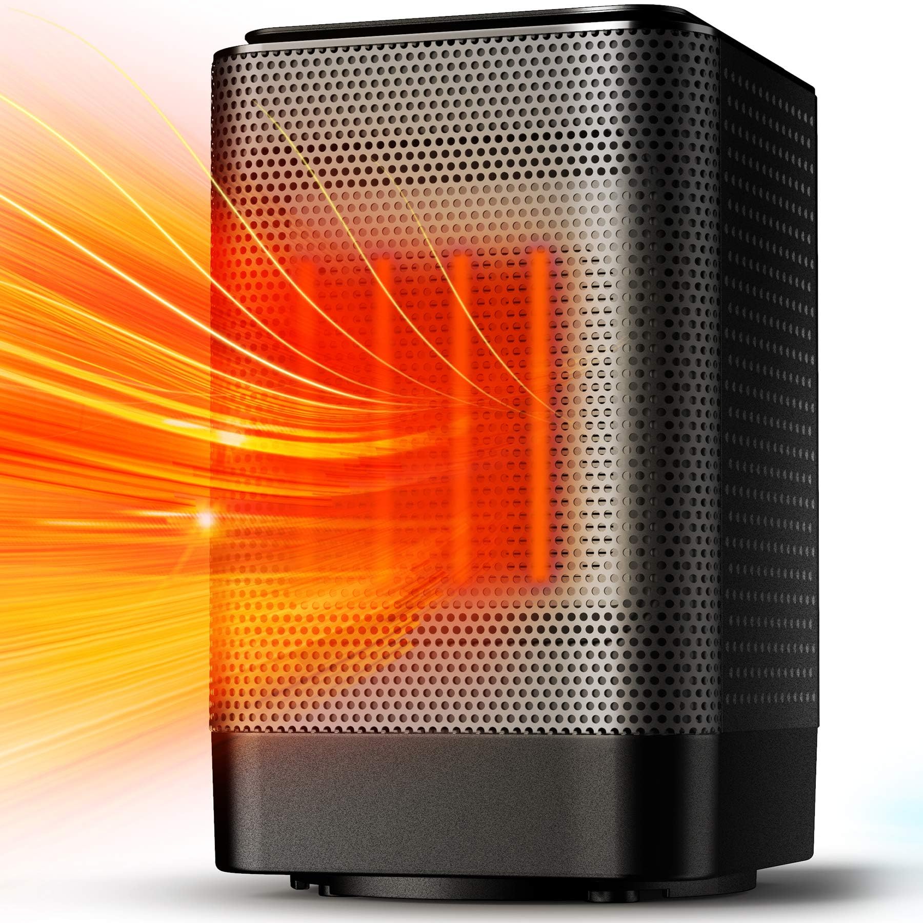 Oscillating Space Heater, Indoor Personal Heater, Electric Ceramic Heater with Over Heat Protection, Tip Over Protection, 3 Heat Settings, Quick Heat up for Home Office