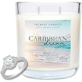 Jackpot Candles Caribbean Dream Candle with Ring Inside (Surprise Jewelry Valued at 15 to 5,000 Dollars) Ring Size 6