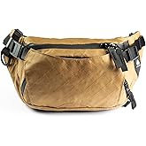 Falcon2L PRO Fanny Pack Crossbody Belt Bag for Men &amp; Women, Durable Slim Waist Sling Bag for Travel, Running, Hiking &amp; Dog Walking, Expandable Water-Resistant Pack with Adjustable Strap, Coyote Brown