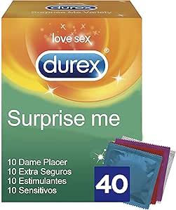 Durex Preservativos Mixtos Surprise Me - 40 Condones: Amazon.es ...